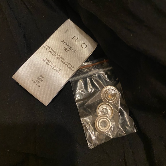 IRO Paris Asheville Lamb Leather Jacket FR 34 (XS) $1200 - Picture 8 of 11